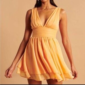 Abercrombie bright orange dress